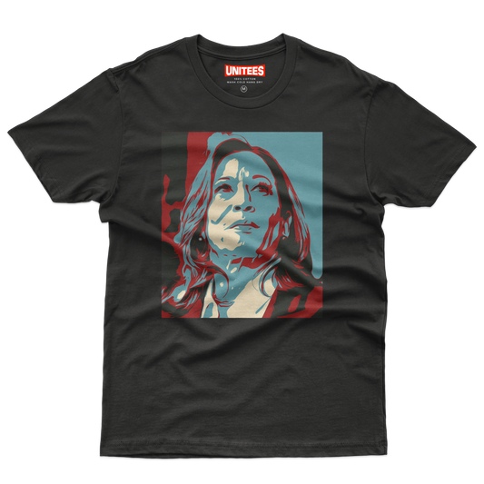 Kamala Harris Portrait Retro Print T-Shirt