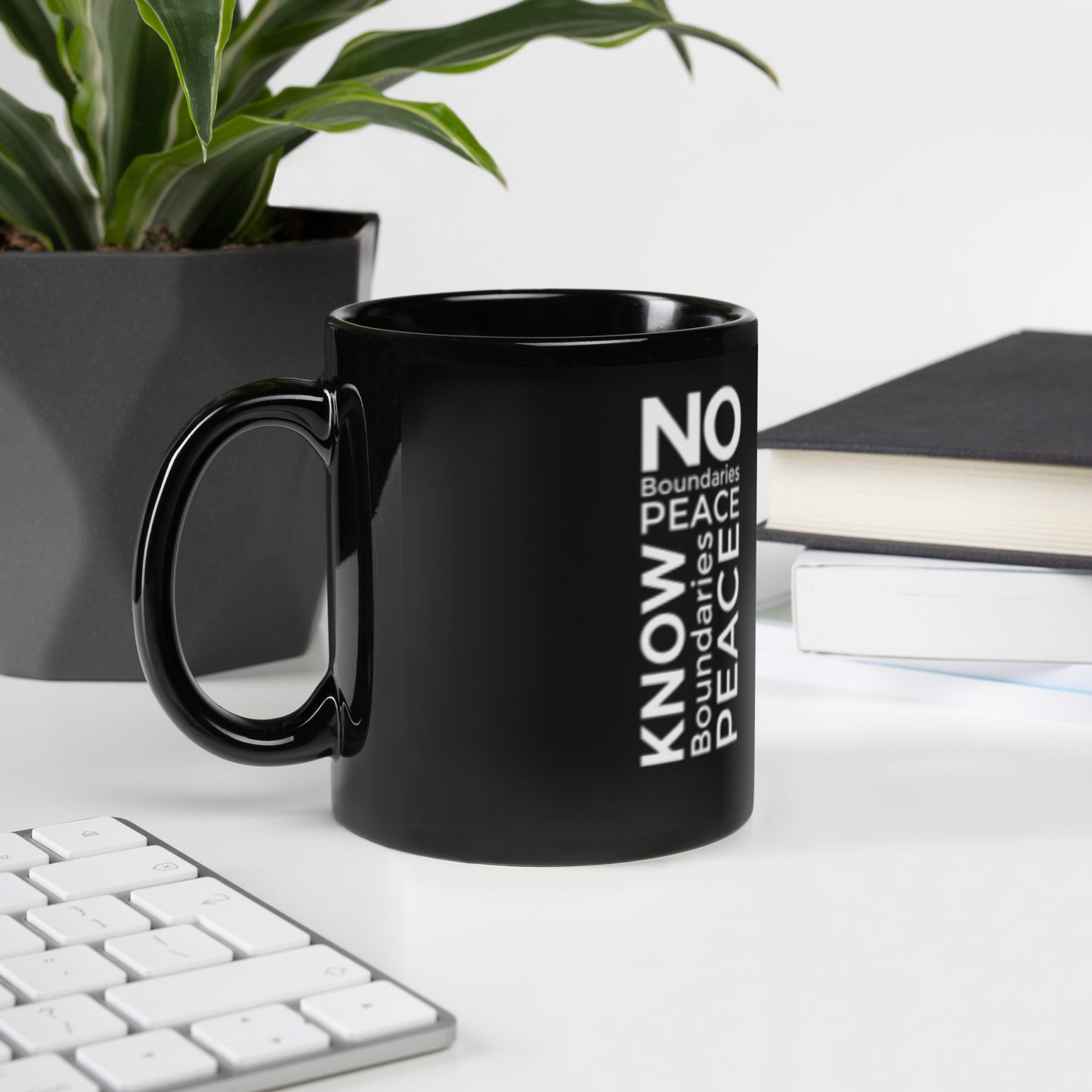 NO-KNOW Black Glossy Mug