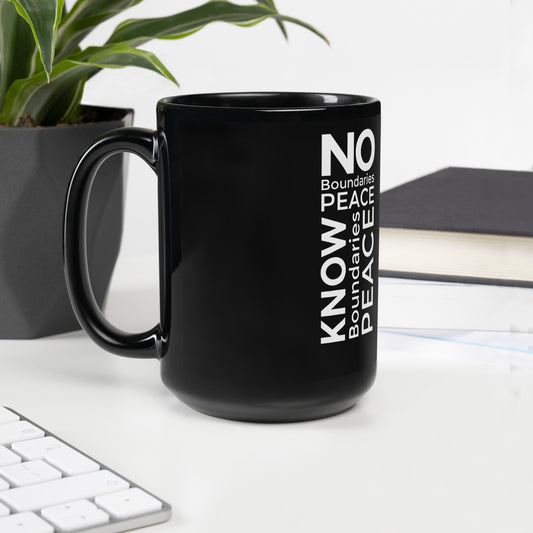 NO-KNOW Black Glossy Mug