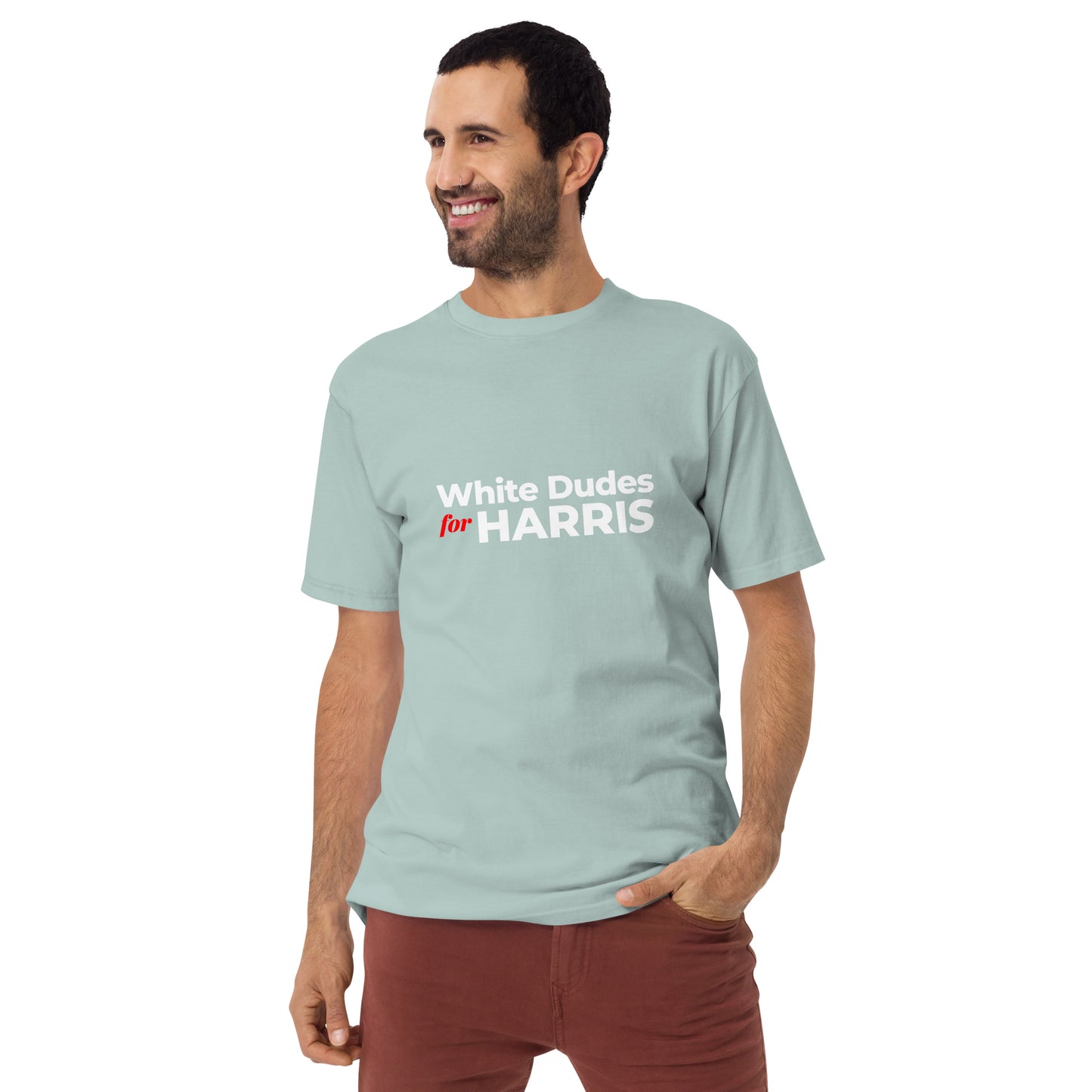 White Dudes for Harris T-shirt (Men) White Lettering