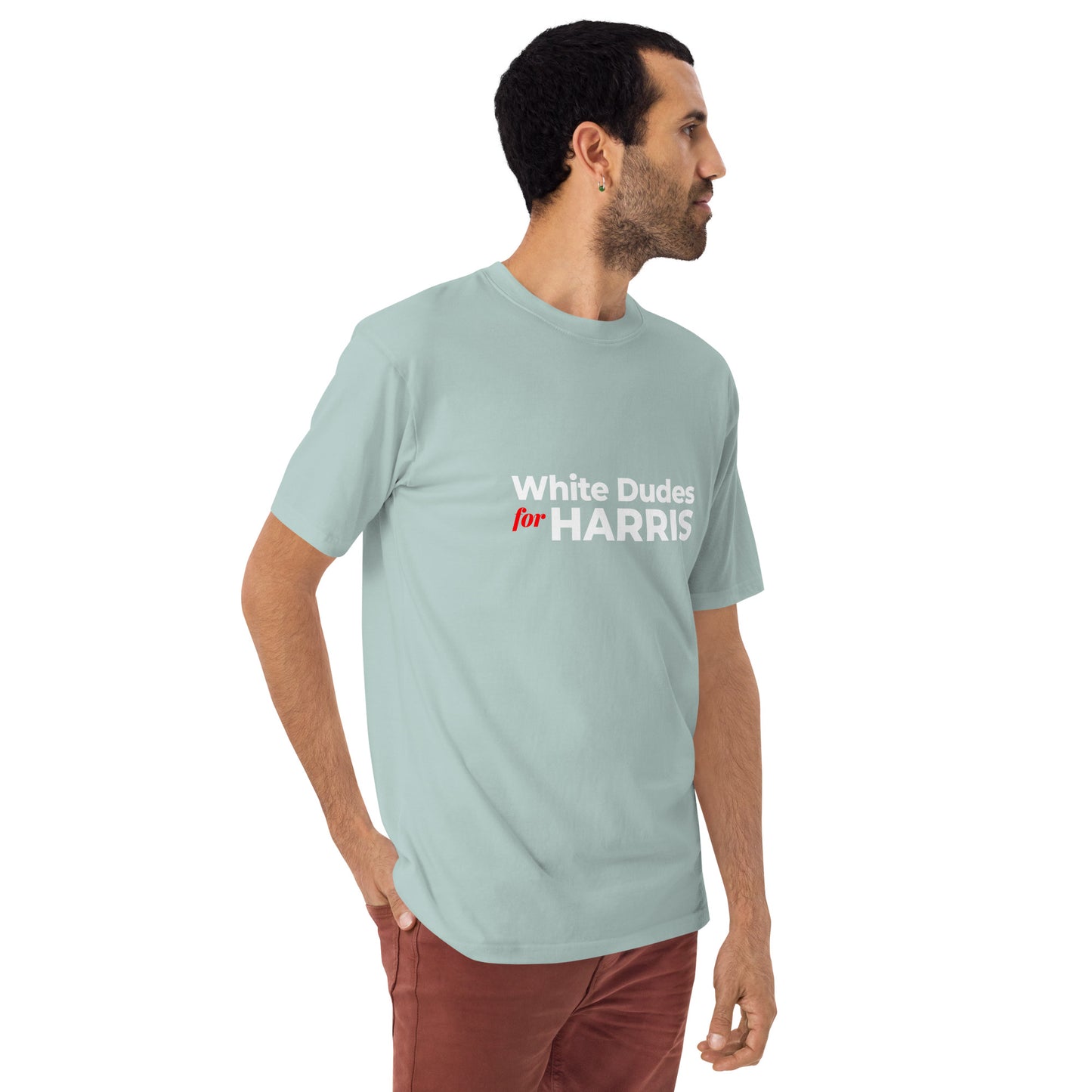 White Dudes for Harris T-shirt (Men) White Lettering