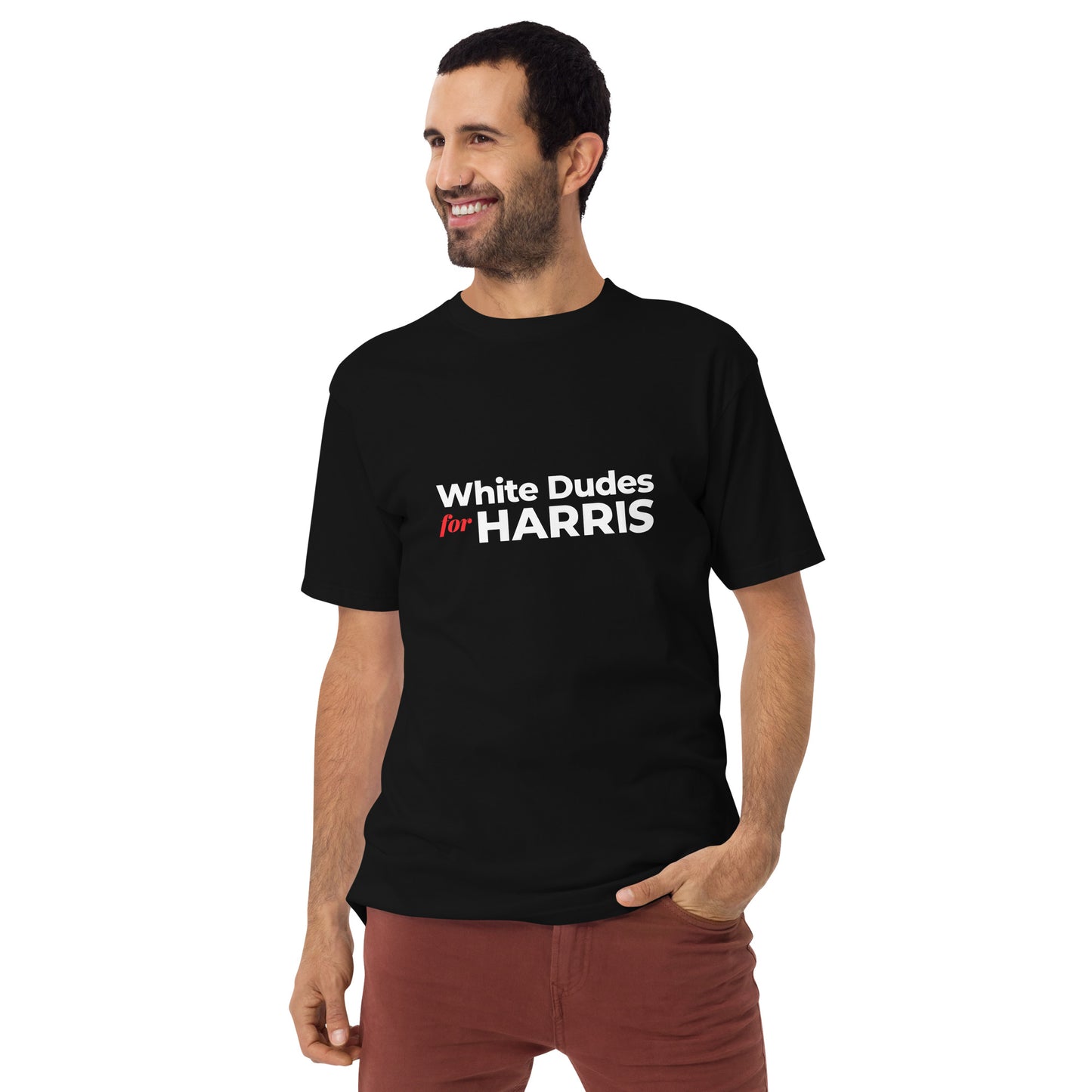 White Dudes for Harris T-shirt (Men) White Lettering