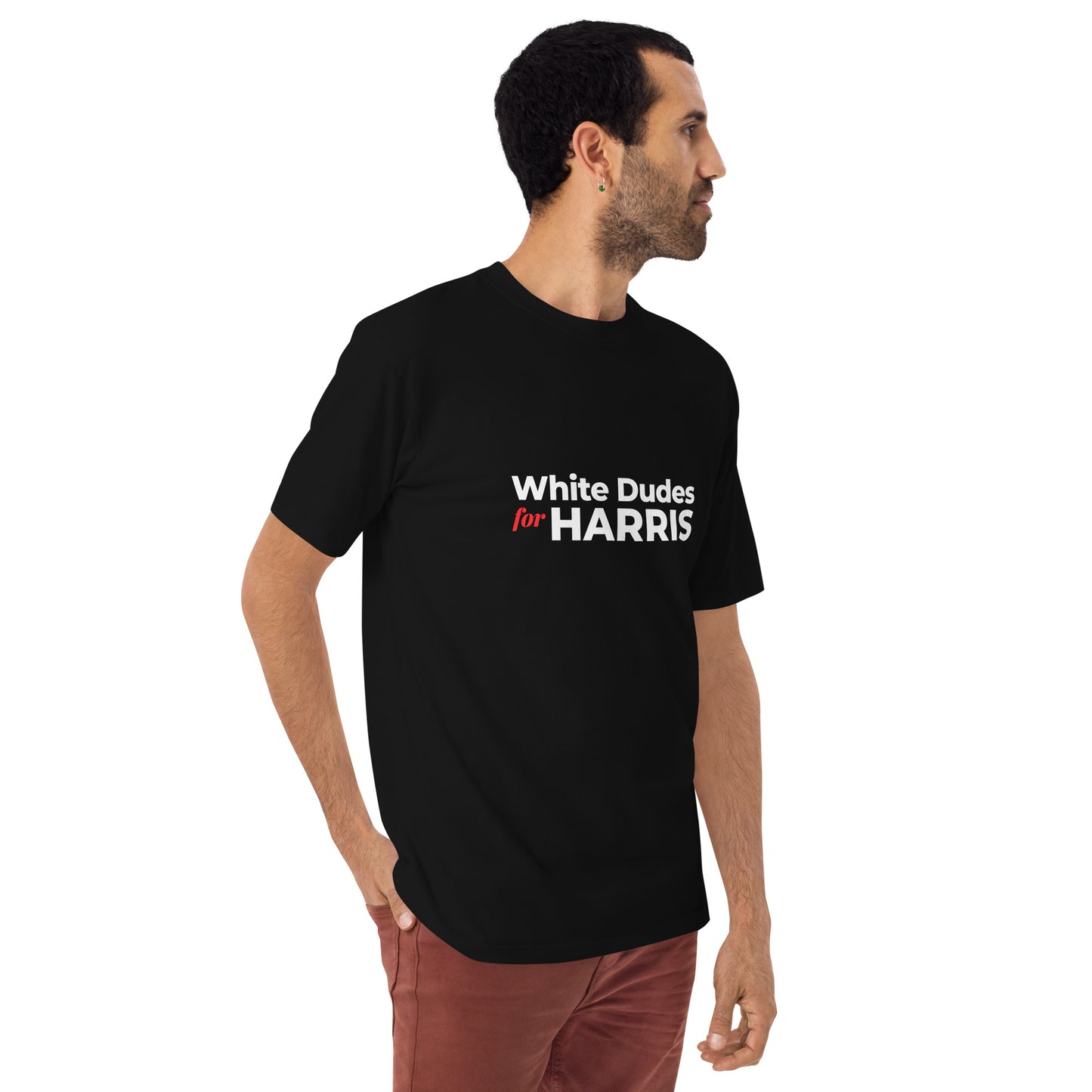 White Dudes for Harris T-shirt (Men) White Lettering