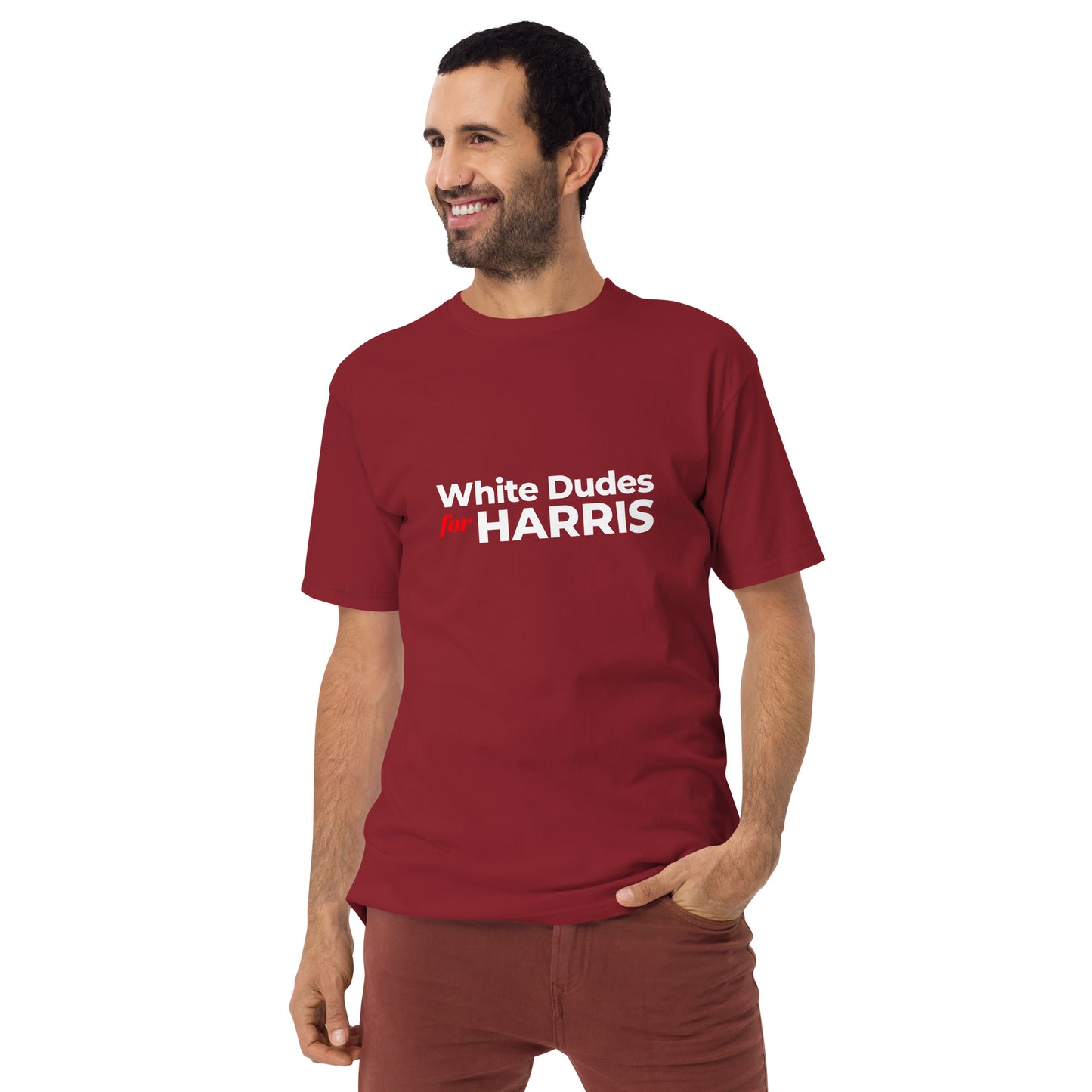 White Dudes for Harris T-shirt (Men) White Lettering