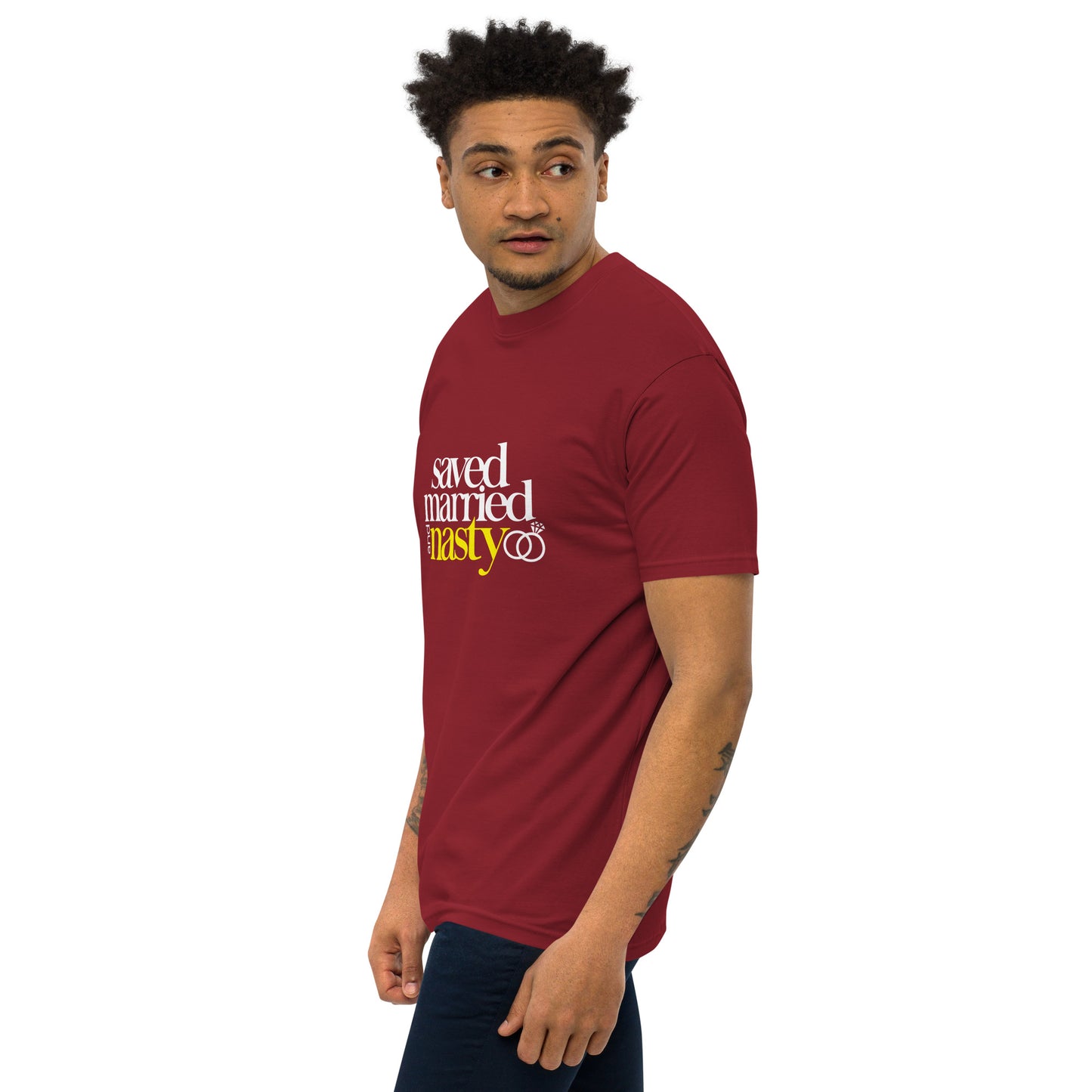 Saved, Married, & Nasty T-shirt (Men)