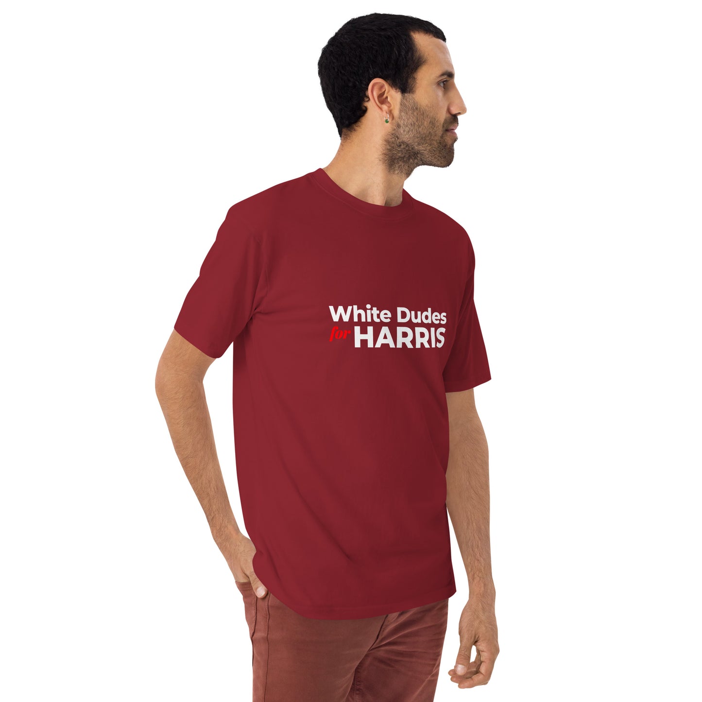 White Dudes for Harris T-shirt (Men) White Lettering