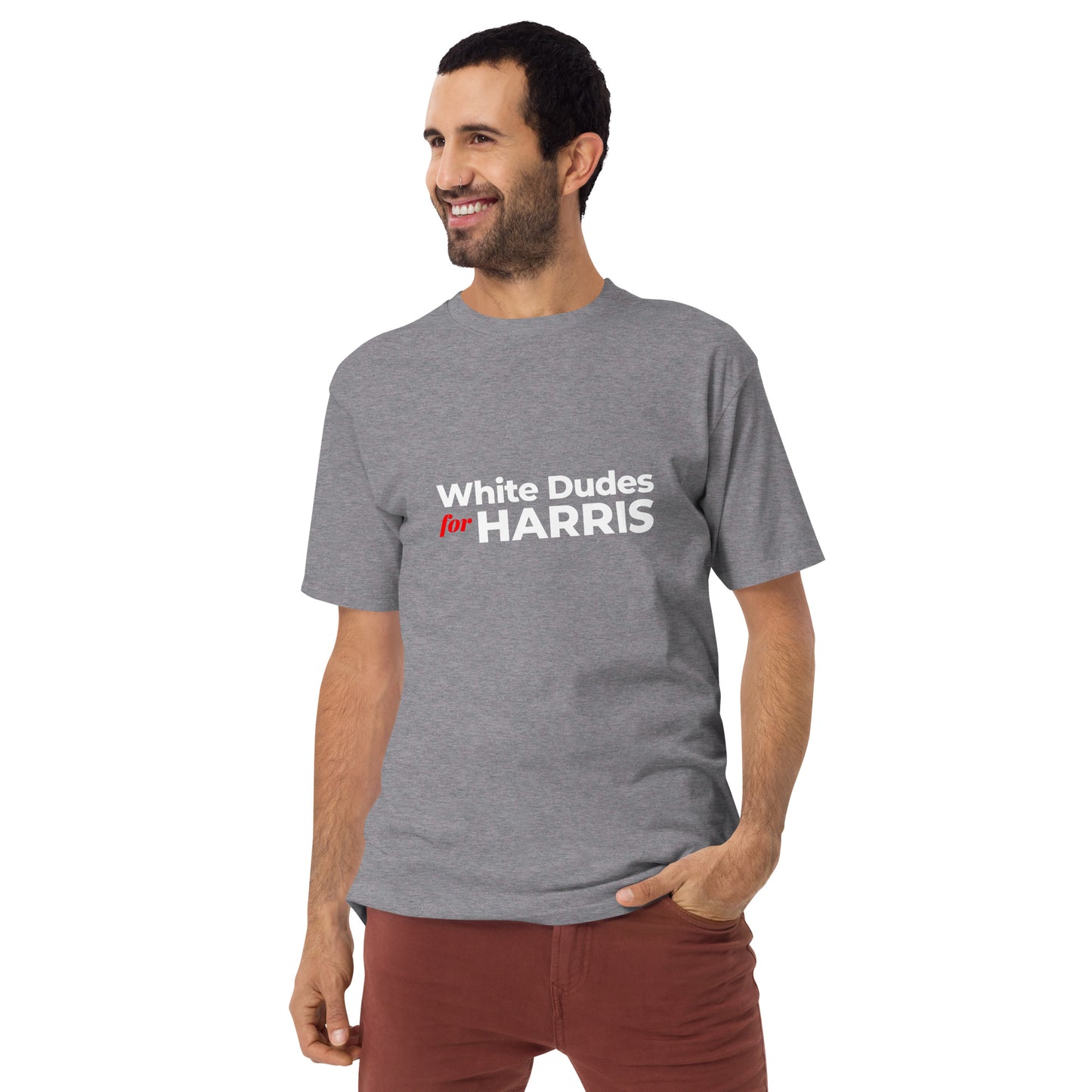 White Dudes for Harris T-shirt (Men) White Lettering