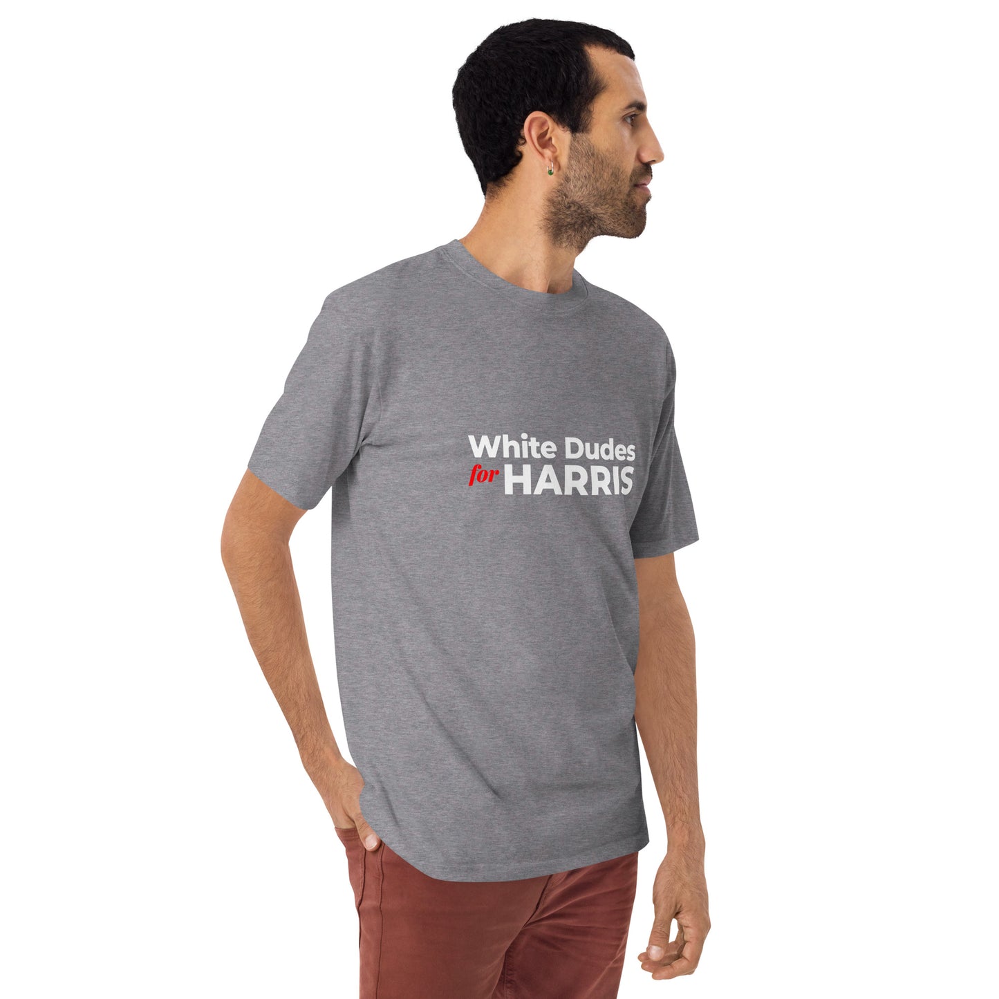 White Dudes for Harris T-shirt (Men) White Lettering