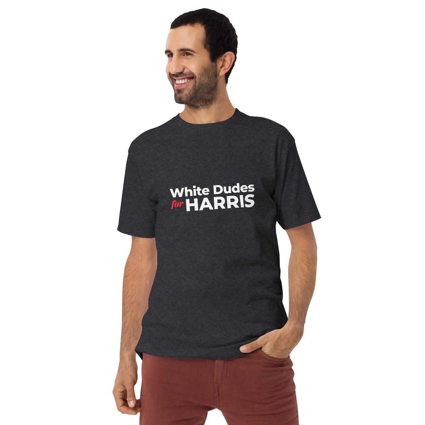 White Dudes for Harris T-shirt (Men) White Lettering