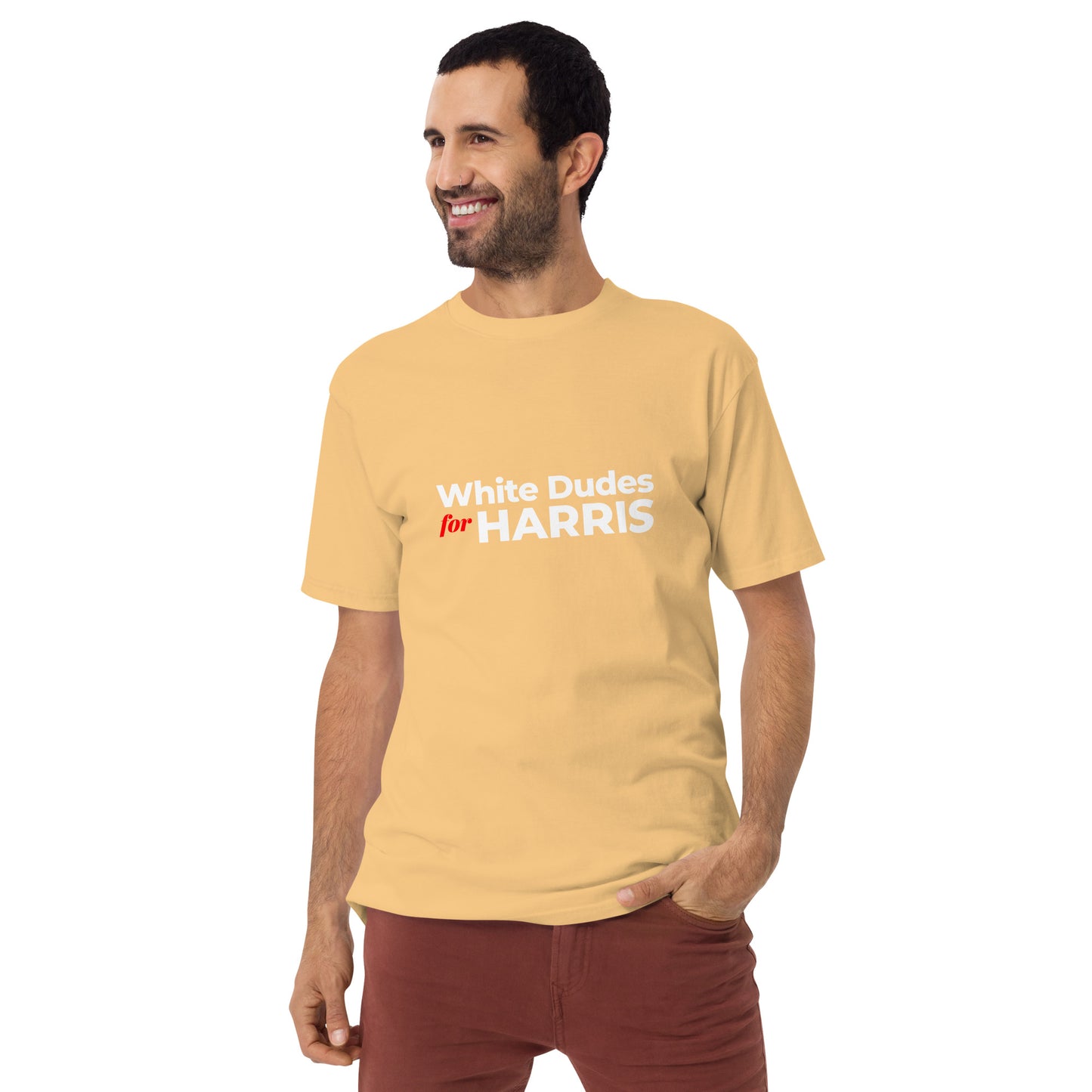 White Dudes for Harris T-shirt (Men) White Lettering