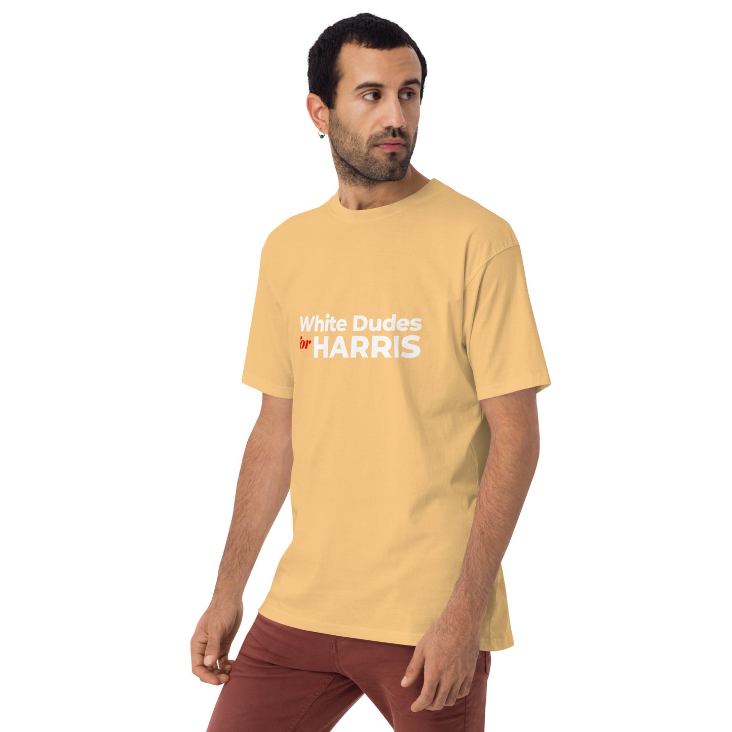 White Dudes for Harris T-shirt (Men) White Lettering