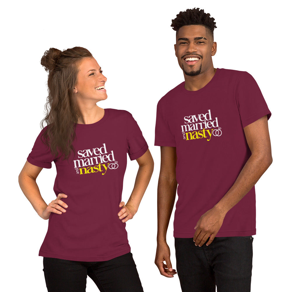 Saved, Married, & Nasty T-shirt (Unisex) up to 5XL